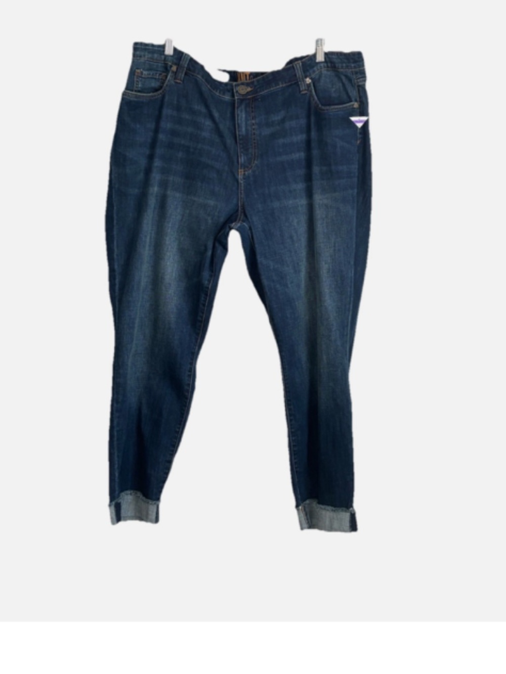 Kut from the Kloth ASHER Cuffed Ankle Straight Leg Jeans Size: 18W